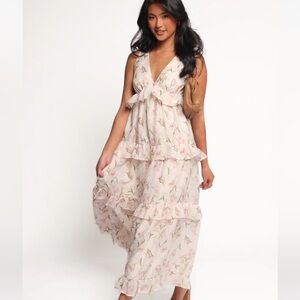 Petal & Pup Willis MAXI DRESS - PINK FLORAL xs